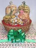 Gourmet Food : Scott's Cakes Large Nut Lovers Cookie Basket with no Handle Candy Cane Wrapping