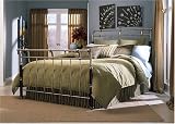 Chancellor King Bed w/ Frame in Gold Frost/Mahogany Finish By Fashion Bed Group