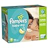 Pampers Baby Dry Economy Pack Plus, Size 4, 180 Count