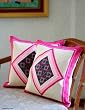 'Gracious Pink,' cushion covers (pair)
