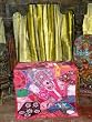 Home Decoretives Gift Sari Moti Indian Pink Tapestry Throw Wall Hanging 60 X 40 Inches Free Shipping