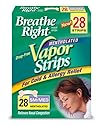 Breathe Right Mentholated Vapor Strips for Cold & Allergy Relief, Small/Medium, 28-Count Boxes (Pack of 2)