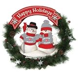 Ohio State Buckeyes 22 Snowman Christmas Wreath - NCAA College Athletics
