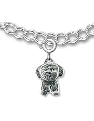 Sterling Silver Bichon Frise Charm for Charm Bracelet by The Magic Zoo