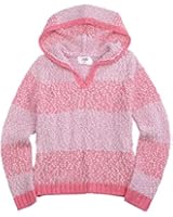 Justice Girls Fuzzy Stripe Hooded Sweater
