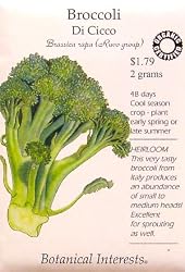 Broccoli Di Cicco Certified Organic Heirloom Seeds 125 Seeds