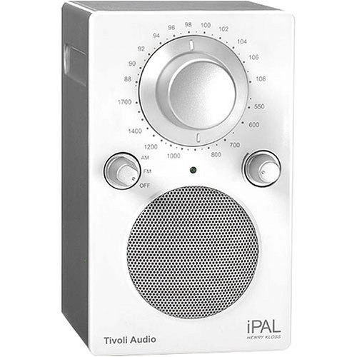 Tivoli Audio iPAL Portable Audio Laboratory AM/FM Radio, Silver/White