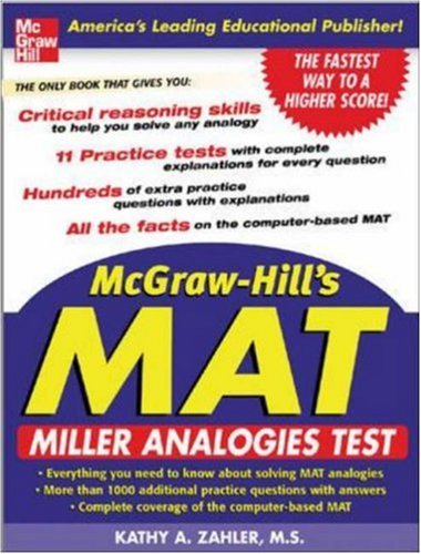 McGraw-HIll's MAT: Miller Analogies Test