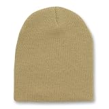 New Solid Winter Beanie (Comes In Many Different Colors), Khaki