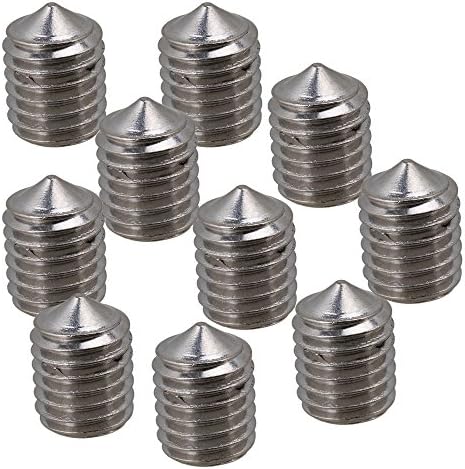 CNBTR 1/4" NPT M12 304 Stainless Steel Silver Male Thread Diameter Metal Internal Hex Tip Head Socket Air Pneumatic Pipe Plug Fittings Pack of 10