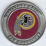 NFL Washington Redskins Poker Guard with black velvet pouch