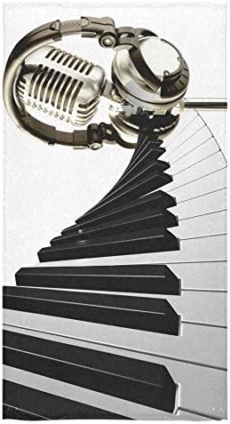 Piano Keyboard Sale Custom Bath Towels Large Soft and Comfortable Travel Beach Bathroom Shower Washcloth Wrap for Men/Women 80% Polyester 20% Cotton, (30" x 56")
