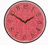 Large 18 Wood Wall Clock Hot pink