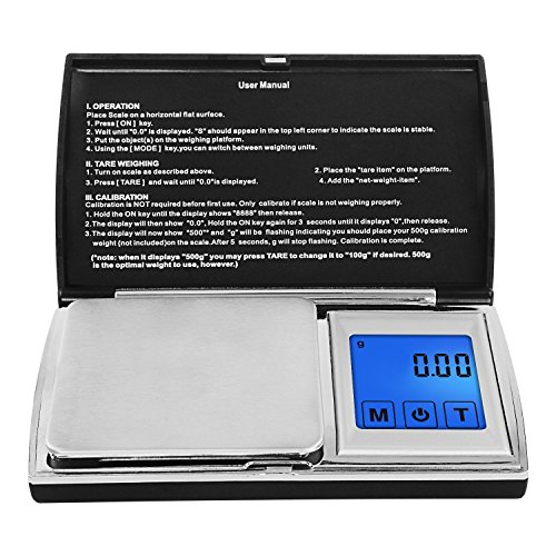 Digital Pocket Scale,Next-shine Digital Gram Pocket Grain Jewelry Weigh Scale by 200 X 0.01g,Black