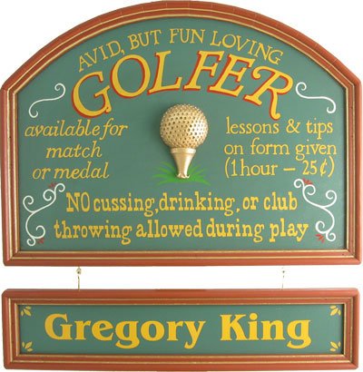 Personalized Wood Sign - AVID GOLFER