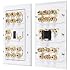 Fosmon [3-Gang 7.1 Surround Distribution] Home Theater Wall Plate - Premium Quality Gold Plated Copper Banana Binding Post Coupler Type Wall Plate for 7 Speakers, 1 RCA Jack for Subwoofer & 1 High Speed HDMI Port with Ethernet (White)