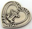 Forever in My Heart Memorial Pet Medal Heart Shaped St. Francis Patron Saint of Animals - FREE SHIPPING