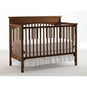 Graco Lauren 4 in 1 Convertible Crib - Walnut