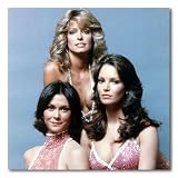 Charlie's Angels Color Matte Photograph (12x12 Inches - Jaclyn Smith Farrah Fawcett Kate Jackson - Dressed Up)