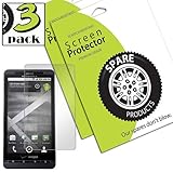 Spare Products (3 Pack) of Motorola Droid X 2 Screen Protectors (CLEAR)