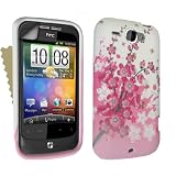 Neues Qualität Rosa Und Weiß Silikon Gel Blumen Muster Schutzhülle Für HTC Wildfire G8 Mit Frei Displayschutz Von Yousave