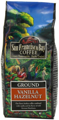 San Francisco Bay Coffee Ground, Vanilla Hazelnut, 12 Ounce