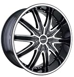 22x9.5 Veloche Tork (995) (Black w/ Machined Face & Ring) Wheels/Rims 5x115/127 (995-22917B)