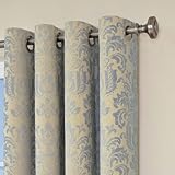Eclipse Nadya Grommet Blackout Window Curtain Panel, 84-Inch, Smokey Blue