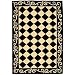 Safavieh Chelsea Collection HK711A-3R Hand-Hooked Black and Ivory Wool Round Area Rug, 3-Feet