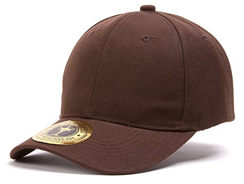 Plain Men's Baseball Hat with Adjustable Velcro, Brown