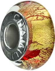 Authentic Chamilia Murano Glass Charm "Red Energy" O-1 (RETIRED)