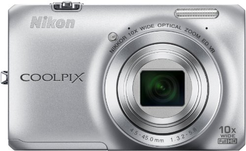 Nikon Coolpix S6300 Digitalkamera (16 Megapixel, 10-fach opt. Zoom, 6,7 cm (2,7 Zoll) Display, bildstabilisiert) silber
