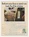 1972 Quaker State Motor Oil Used Car Door Sticker Print Ad (20201)