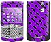 Batty (Purple Bats) Design Protective Skin Decal Faceplate for Blackberry Curve 8300/ 8310/ 8320 Cell Phones