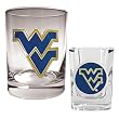 West Virginia Mountaineers NCAA Rocks Glass And Shot Glass Set by Great American Products