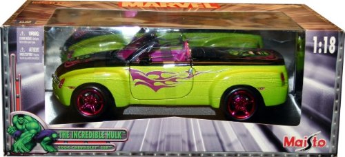  The Incredible Hulk 2004 CHEVROLET SSR 1:18 Scale Maisto Marvel Die-Cast Metal Collectible Vehicle
