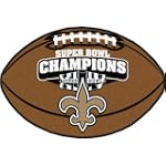 SAVE $14.54 - New Orleans Saints Superbowl XLIV Champions Commemorative Mats "Football" (22"x35") $20.45