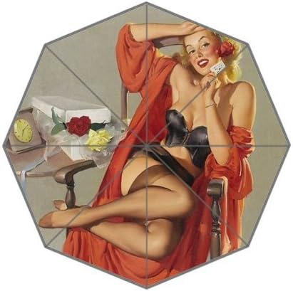 Supreme Dance!Custom hardcover Illustrated Vintage girl Compact Foldable Rain Umbrella!Best gifts you need!