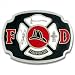 Firefighter Badge Belt Buckle Image