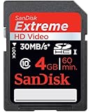 SanDisk 4GB Extreme SDHC Class 10 Memory Card