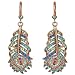 Josephine Wall Spirit of Flight Peacock Leverback Earrings By Kirks Folly (Goldtone)