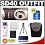 Canon PowerShot SD40 7.1MP Digital Elph Camera with 2.4x Optical Zoom (Twilight Sepia) + SecureDigital 4GB SDHC Memory Card + USB Card Reader + Spare NB-4L Battery + Padded Carrying Case