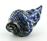 Blue Sea Shell Seashell Glass Art Bathroom Decoration