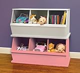 Badger Basket Three Bin Storage Cubby - White