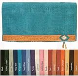 100% WOOL Show Blanket with Floral Tool Wear Leathers / Conchos / Tassles