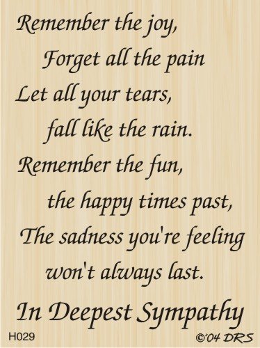 Sadness You're Feeling Sympathy Greeting Rubber Stamp By DRS Designs