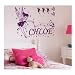 Personalised Fairy Wall Sticker, LARGE, Any Name, Any Colour, Childs Bedroom.