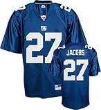 Brandon Jacobs Jersey: Reebok Blue Replica #27 New York Giants Jersey