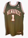 Oscar Robertson Milwaukee Bucks Autographed Throwback Reebok NBA Basketball Jersey Inscribed with "H