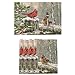 Wamika Winter Cardinal Birds Placemats Set of 4 Holly Berry Snow Table Mats Burlap Placemat Christmas Decorations Washable Non-Slip Heat Resistant Place Mats for Party Kitchen Dining 12 X 18 in